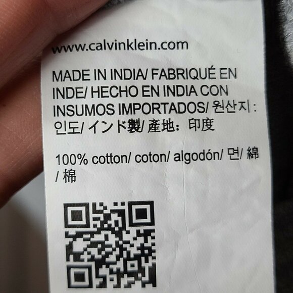 Calvin Klein Shirt Mens Extra Large Gray V-neck Short Sleeve Cotton Casual Basic - Picture 5 of 11